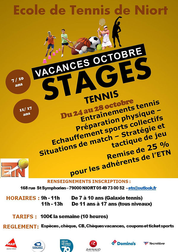 Cours de tennis Ecole de Tennis de Niort France Cours de tennis Ecole de Tennis de Niort France